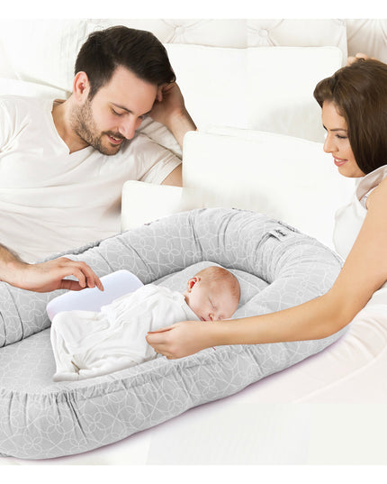 Babyjem Babynest Grey Leaf - 419