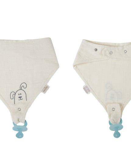 Babyjem Muslin Bib With Pacifier Hanger - 837