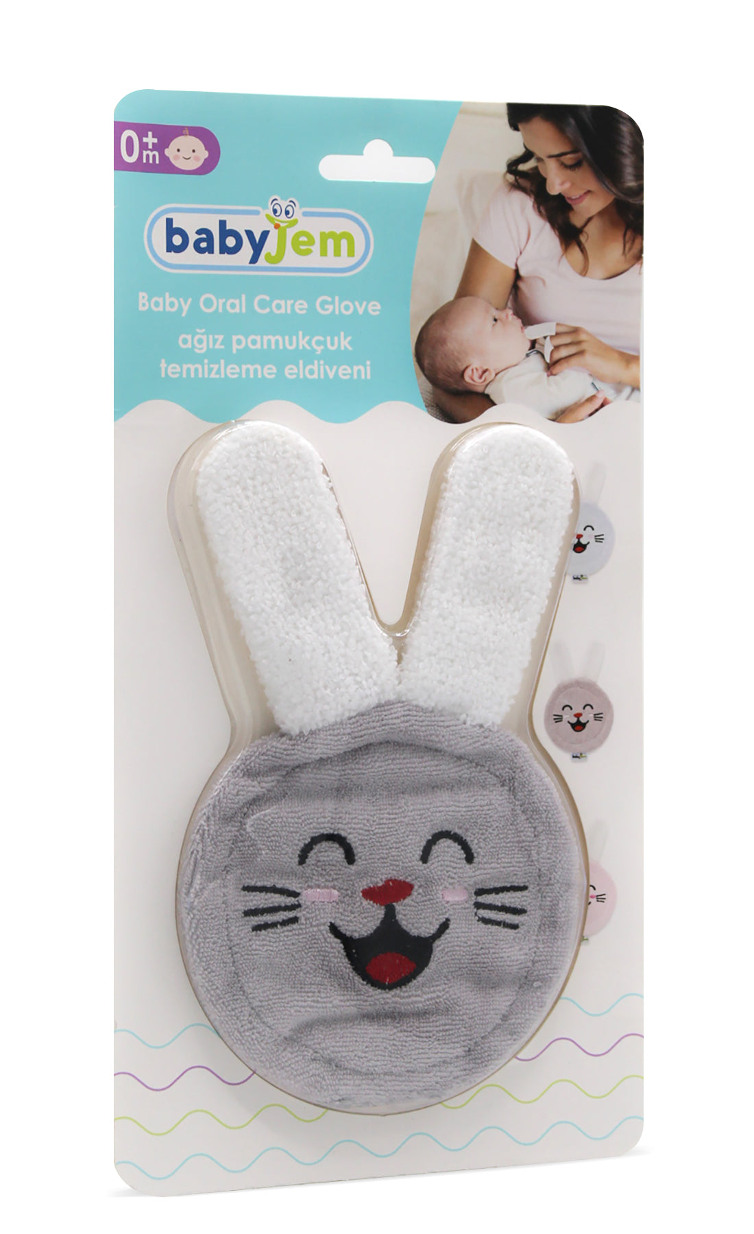 Babyjem oral care glove grey