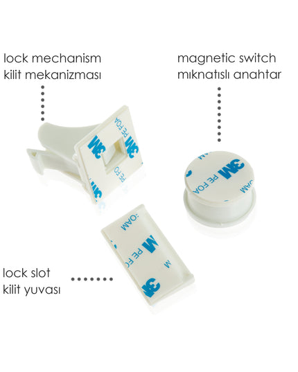 Babyjem Magnetic Cabinet Lock 4 Pieces - 632