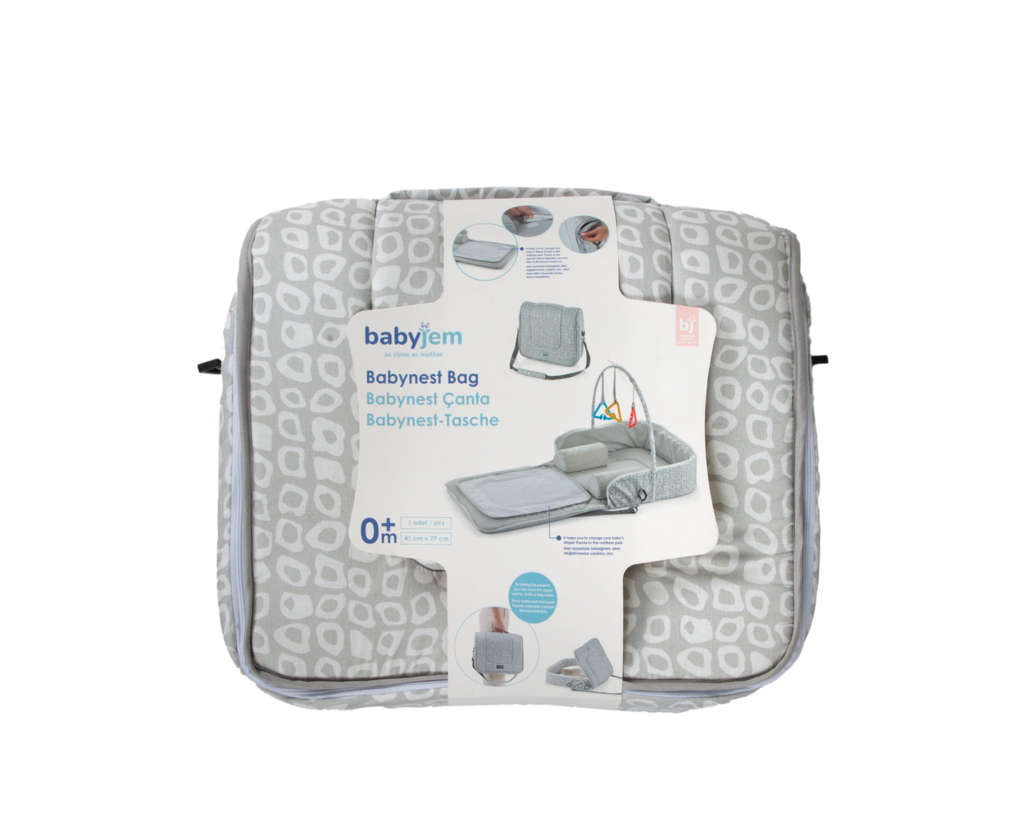 Babyjem babynest bag gray square