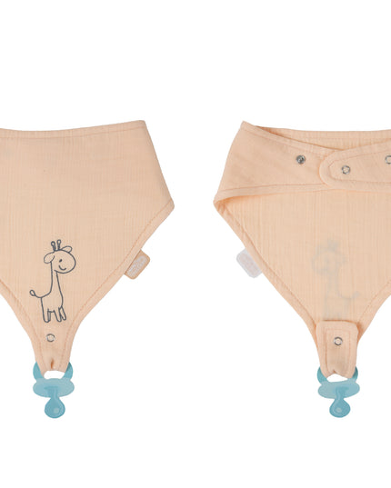 Babyjem Muslin Bib With Pacifier Hanger - 837