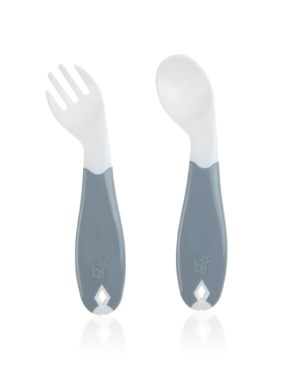 Babyjem Plastic Angled  Fork & Spoon Set - 703
