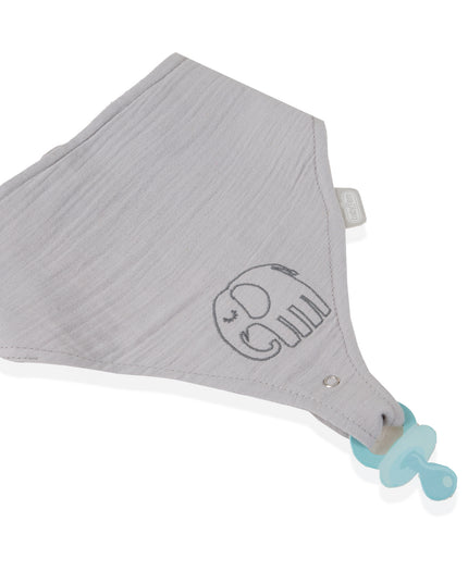 Babyjem Muslin Bib With Pacifier Hanger - 837