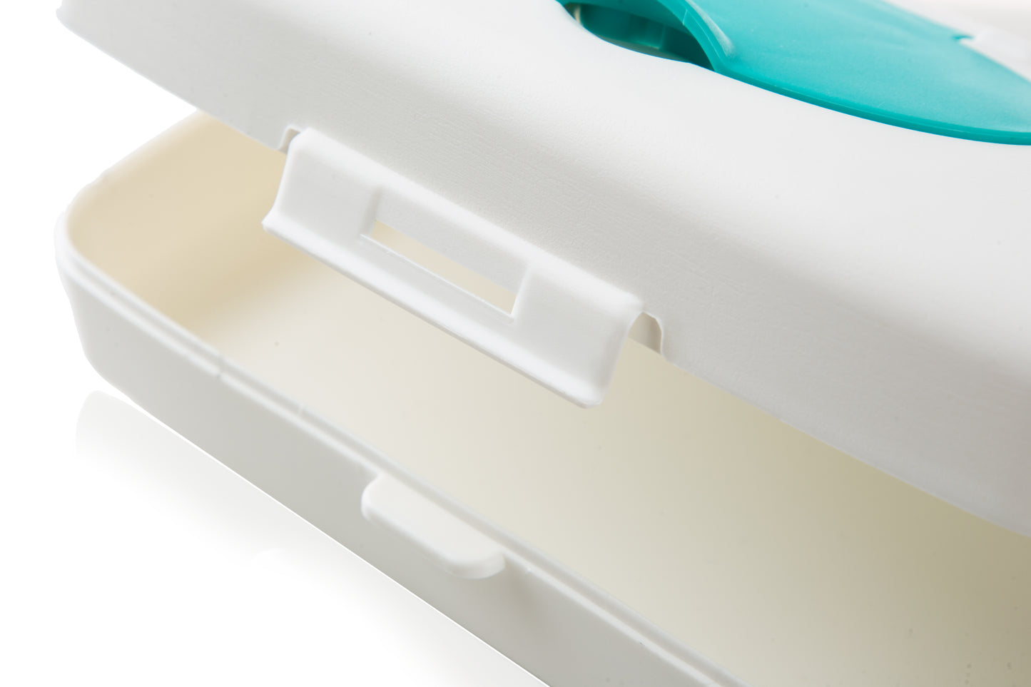 Babyjem wet towel box / turquise & white