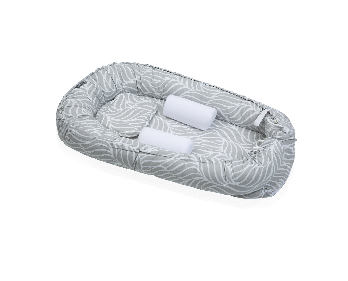 Babyjem babynest / grey leaf