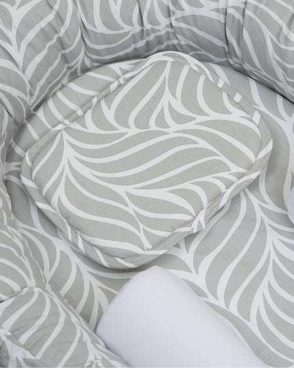 Babyjem Babynest Grey Leaf - 419