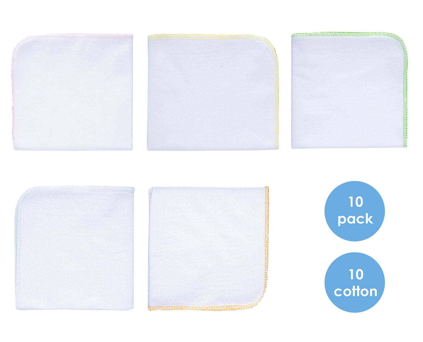Babyjem baby hanky 10 pcs / white 28x28 cm