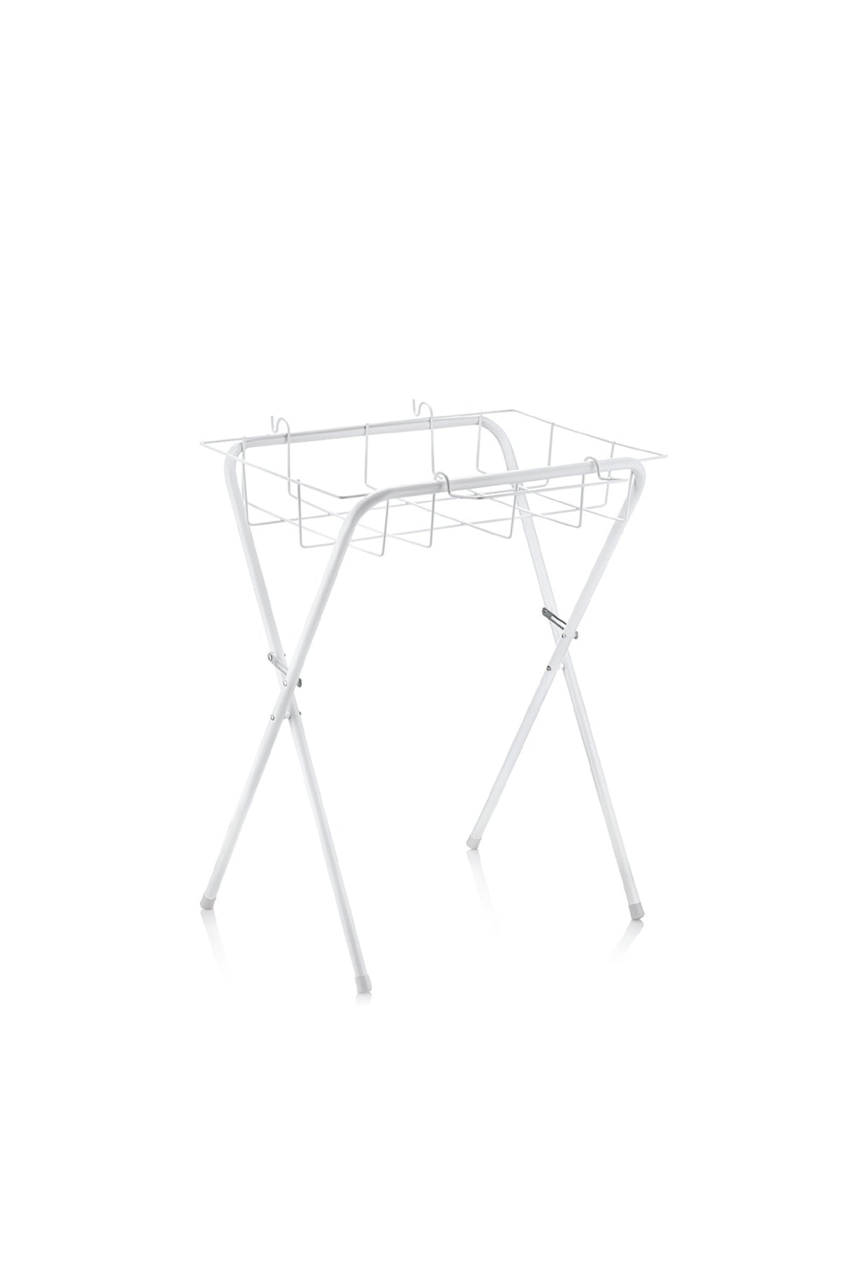 Babyjem bi̇g bath stand with basket /white