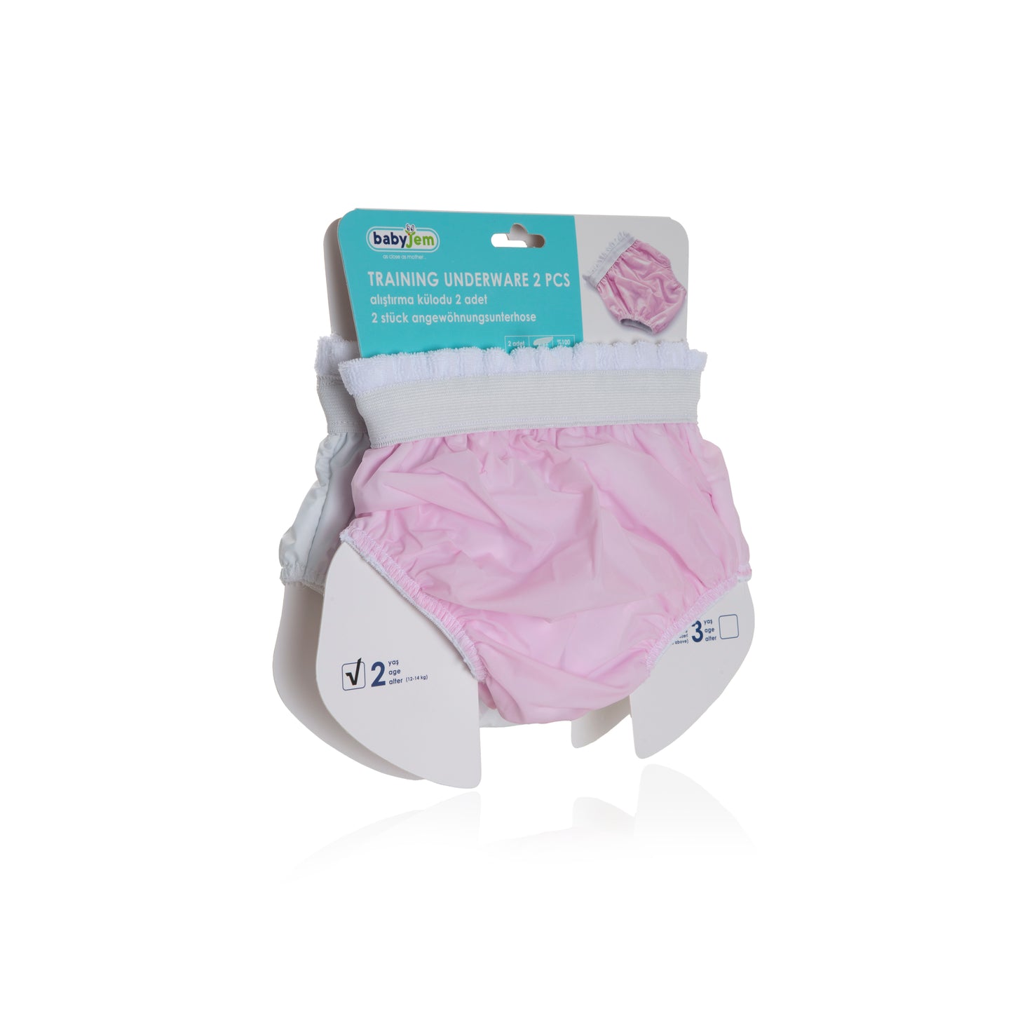 Babyjem trai̇ni̇ng underwear 2 pcs / pink / 2 pieces /age 3