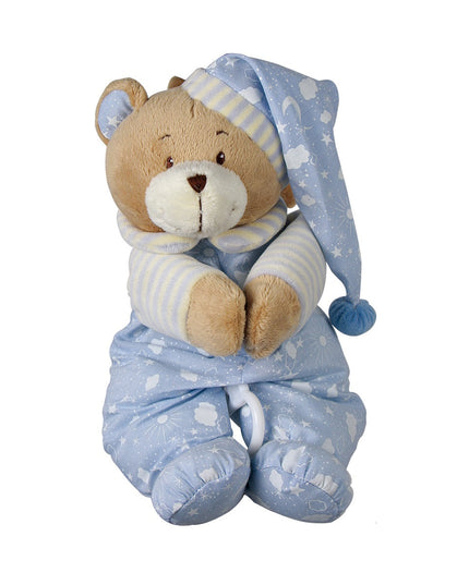 Baby Musikspieluhr in blau rosa | Geschenkbox Spieluhr Bär + Grußkarte