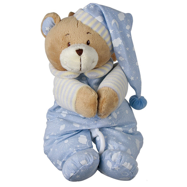 Baby Musikspieluhr in blau rosa | Geschenkbox Spieluhr Bär + Grußkarte