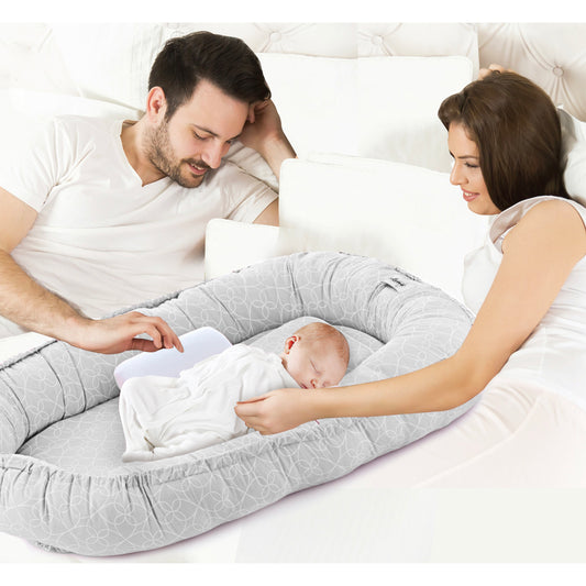 Babyjem babynest / grey leaf