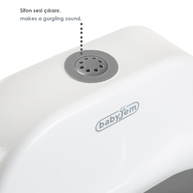 Babyjem Potty Training With Flush Sound White - 863