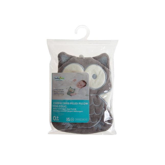 Babyjem Cherry Seeds Filled Velvet Colic Pillow / Owl - 366