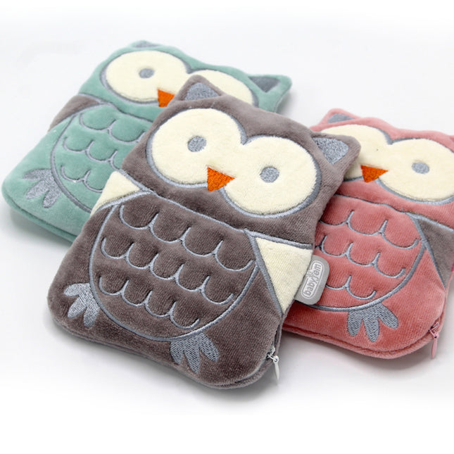 Babyjem Cherry Seeds Filled Velvet Colic Pillow / Owl - 366