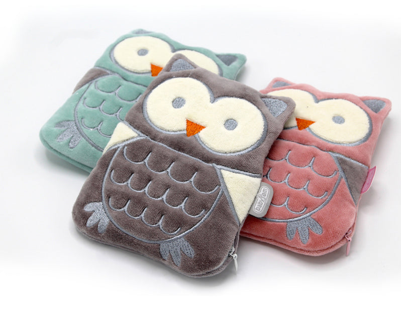 Babyjem Cherry Seeds Filled Velvet Colic Pillow / Owl - 366