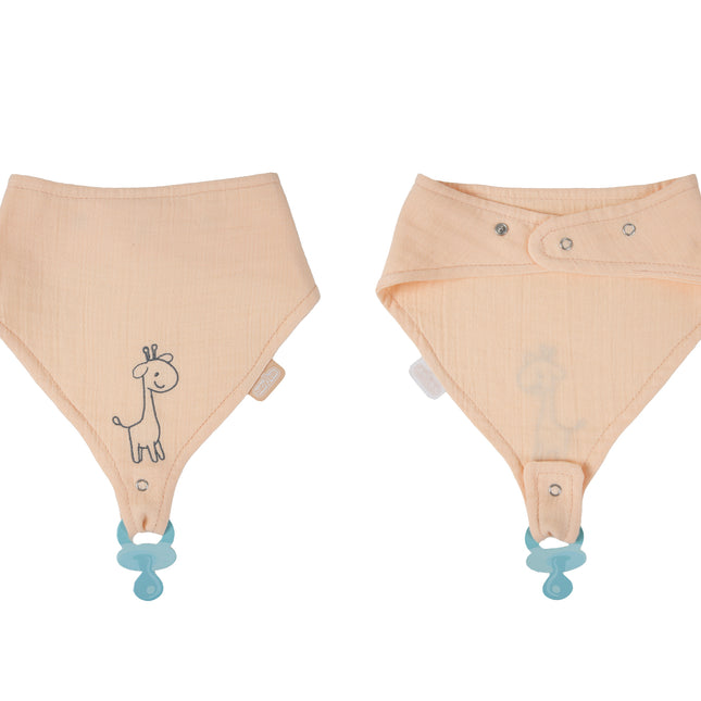 Babyjem Muslin Bib With Pacifier Hanger - 837