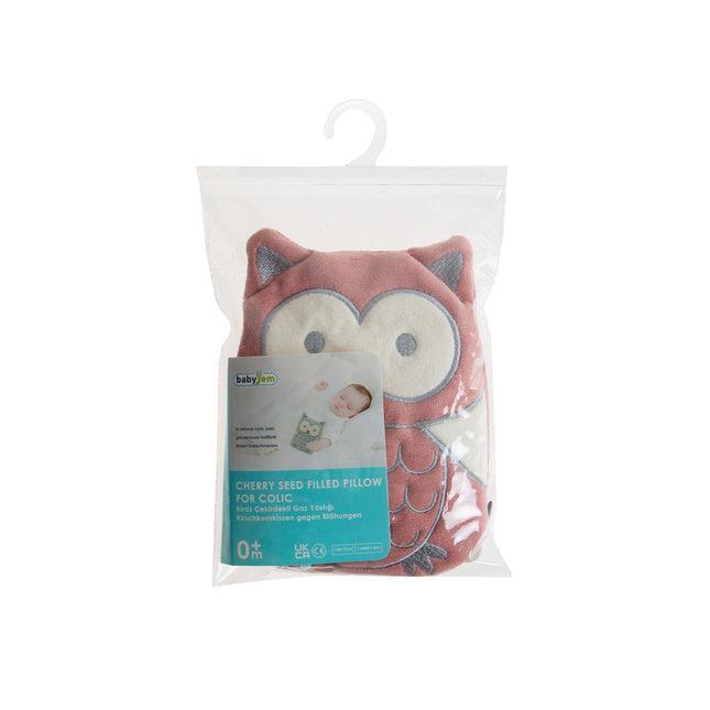 Babyjem Cherry Seeds Filled Velvet Colic Pillow / Owl - 366