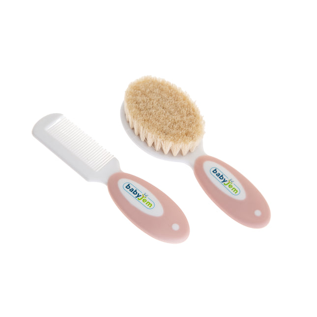 Babyjem Brush Comb Set Natural Bristle - 519
