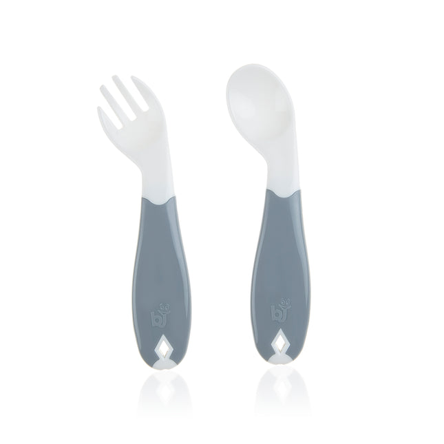 Babyjem Plastic Angled  Fork & Spoon Set - 703