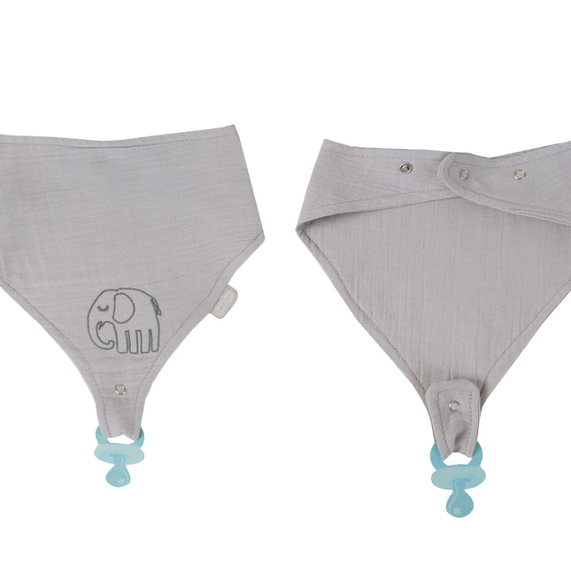 Babyjem Muslin Bib With Pacifier Hanger - 837