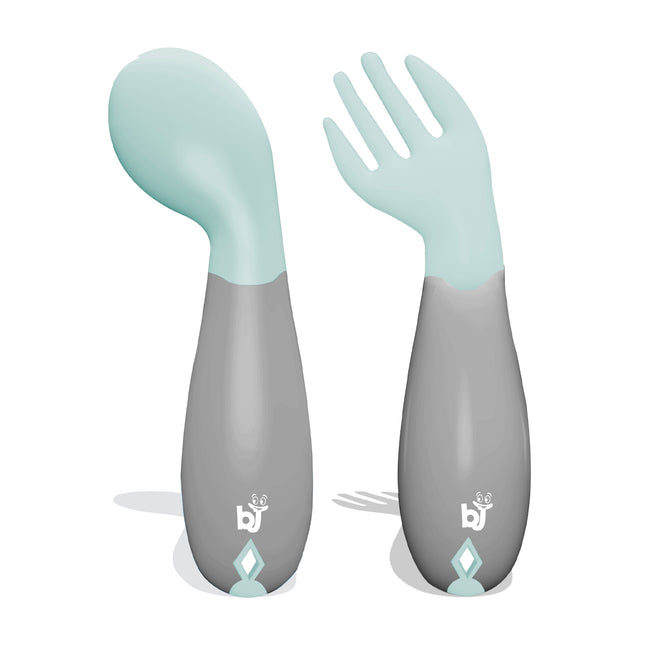 Babyjem Plastic Angled  Fork & Spoon Set - 703