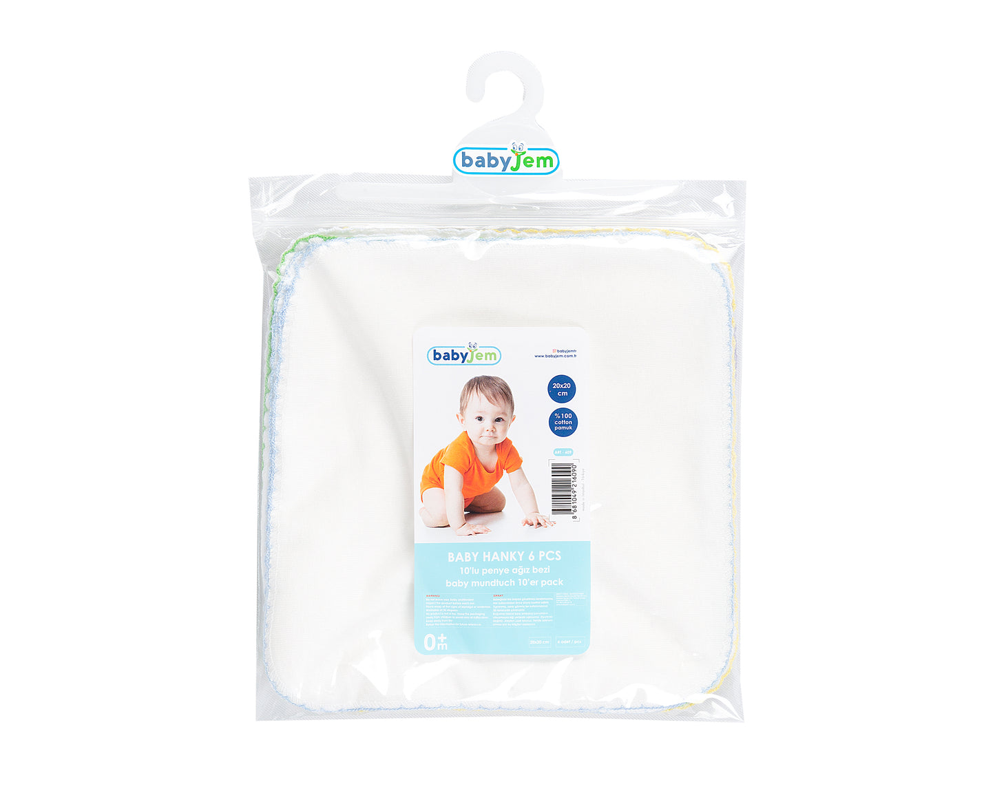Babyjem baby hanky 10 pcs / white 28x28 cm