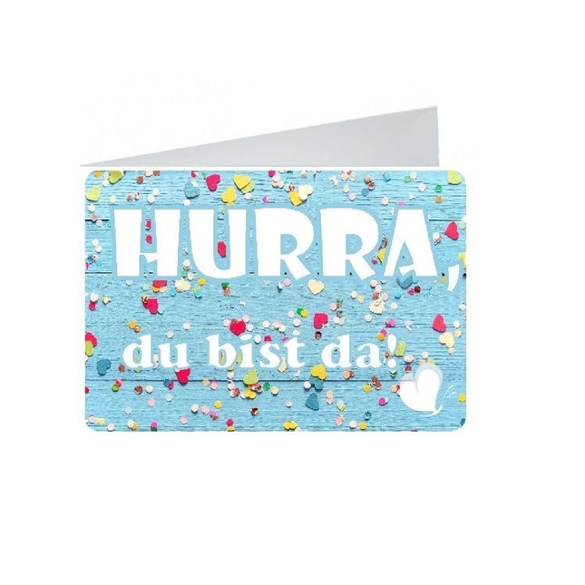 Baby Musikspieluhr in blau rosa | Geschenkbox Spieluhr Bär + Grußkarte